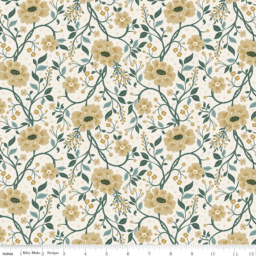 PRESALE Before the Bloom Main Cream Yardage Danelys Sidron for Riley Blake Designs | C18060-CREAM