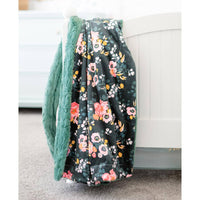 Floral Minky Blanket by Dreamy Blankets  | Porch Swing Floral| Premium Soft Minky Blanket | Blanket Size 60" x 72"