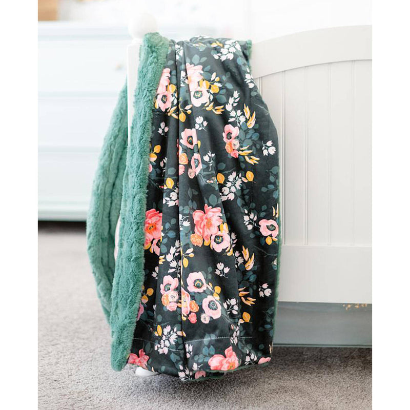 Minky Blanket Porch Swing Floral by Dreamy Minky Blankets  | Premium Soft Minky Blanket | Blanket Size 60" x 72"