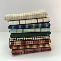 Fat Quarter Bundle | Plaid-Venture Club for Riley Blake Designs | 9 Plaid Fat Quarters | Curated Bundle