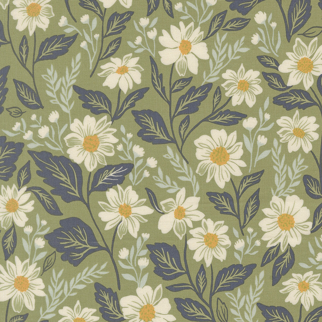 PRESALE True Love Romance Blooms Fern Yardage by Lella Boutique for Moda Fabrics | 5260 15