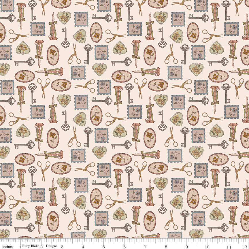 PRESALE Charmed & Treasured Charmed Latte Yardage by Kassidy Grace for Riley Blake Designs | C18161-LATTE