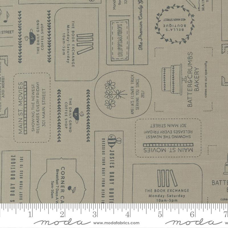 Main Street Taupe The Shops Yardage by Sweetwater for Moda Fabrics | 55640 24