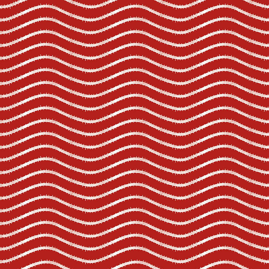 PRESALE Gingerbread Icing Stripe Red Yardage by J. Wecker Frisch for Riley Blake Designs | C17854-RED