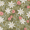 PRESALE Berry And Pine Poinsettia Party Sage Yardage by Lella Boutique for Moda Fabrics | 5240 12