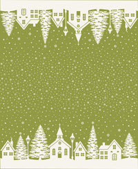 PRESALE Buon Natale Christmas Village Pine Double Border Yardage by Fig Tree & Co for Moda Fabrics | Print 36" x 44" | 35407 16