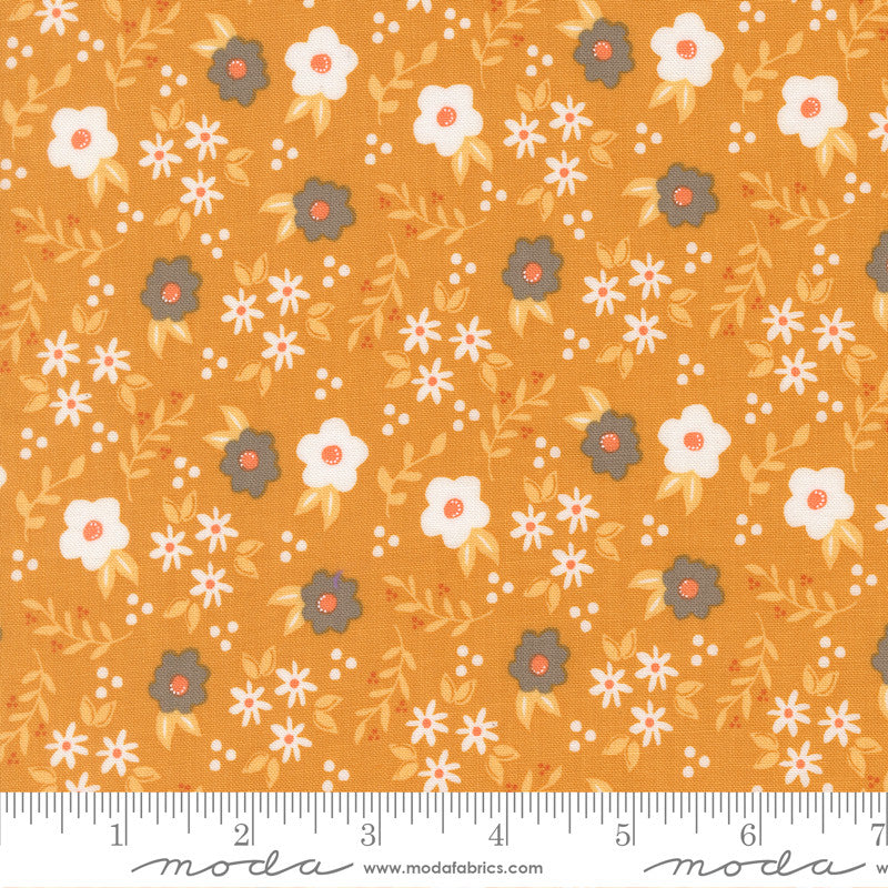 PRESALE Birch and Willow Mums Golden Yardage by Sherri & Chelsi for Moda Fabrics | 37725 12