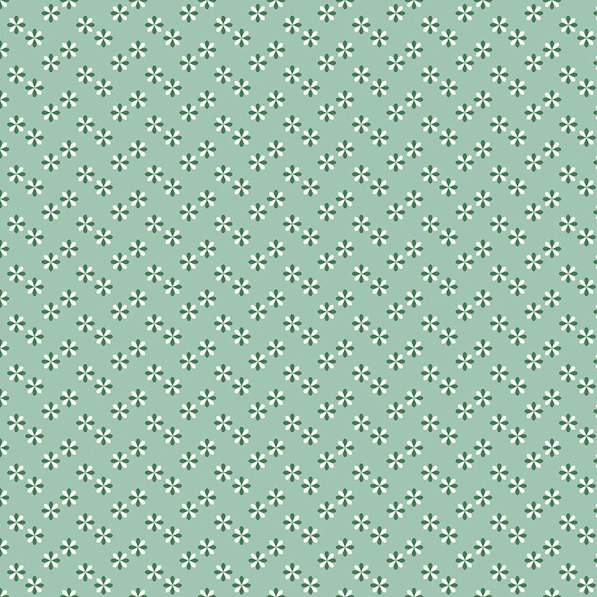 PRESALE Meadow Moments Flower Sprinkle Mint Yardage by Little Forest Atelier for Riley Blake Designs | C17235-MINT