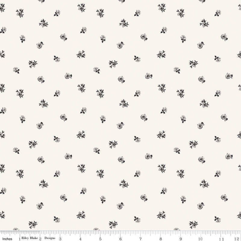 PRESALE Ink & Ivory Ditsy Ivory Yardage by the RBD Designers for Riley Blake Designs | C16914-IVORY