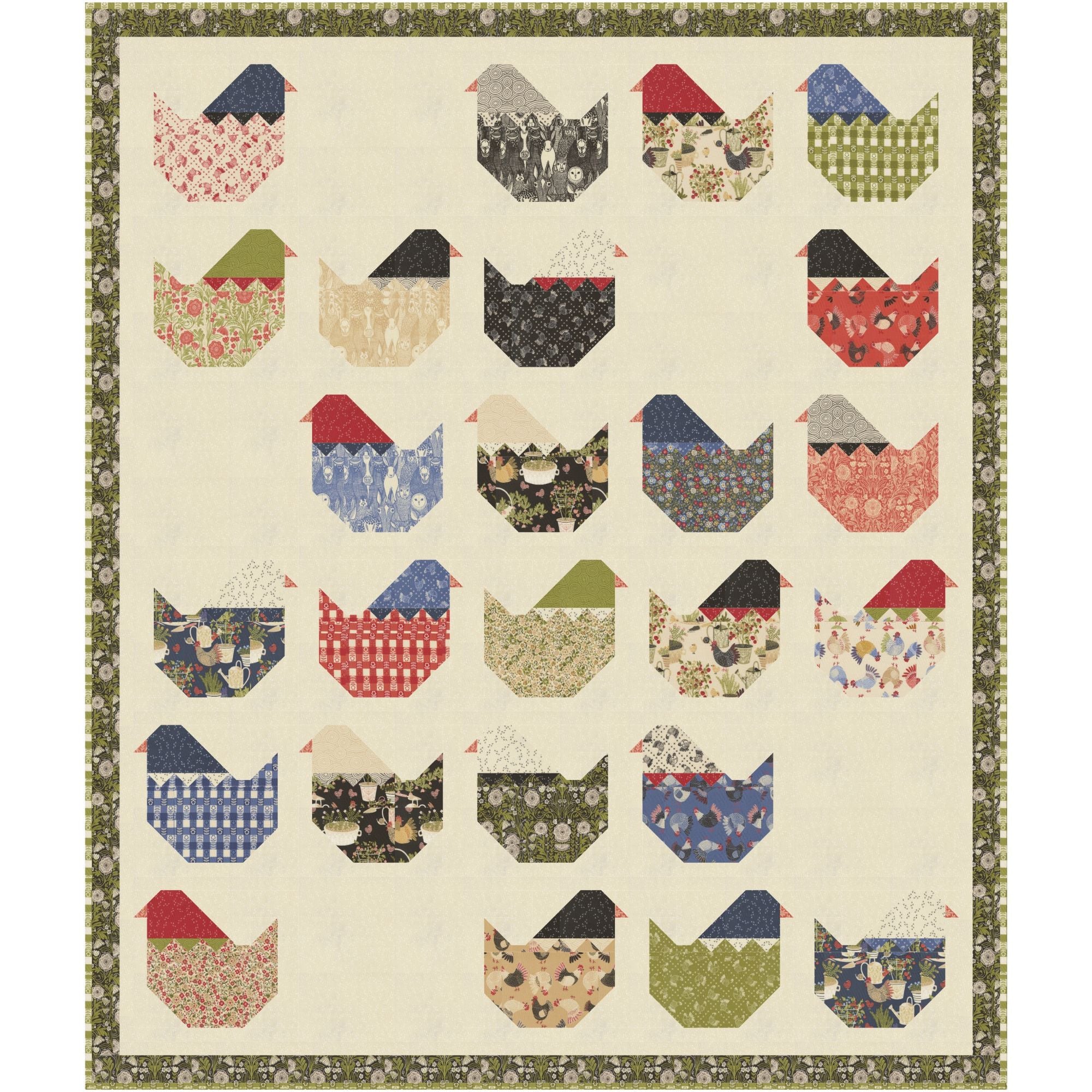 PRESALE Hen Party With The Henhouse by Gingiber for Moda Fabrics | Quilt Size 66" x 78"