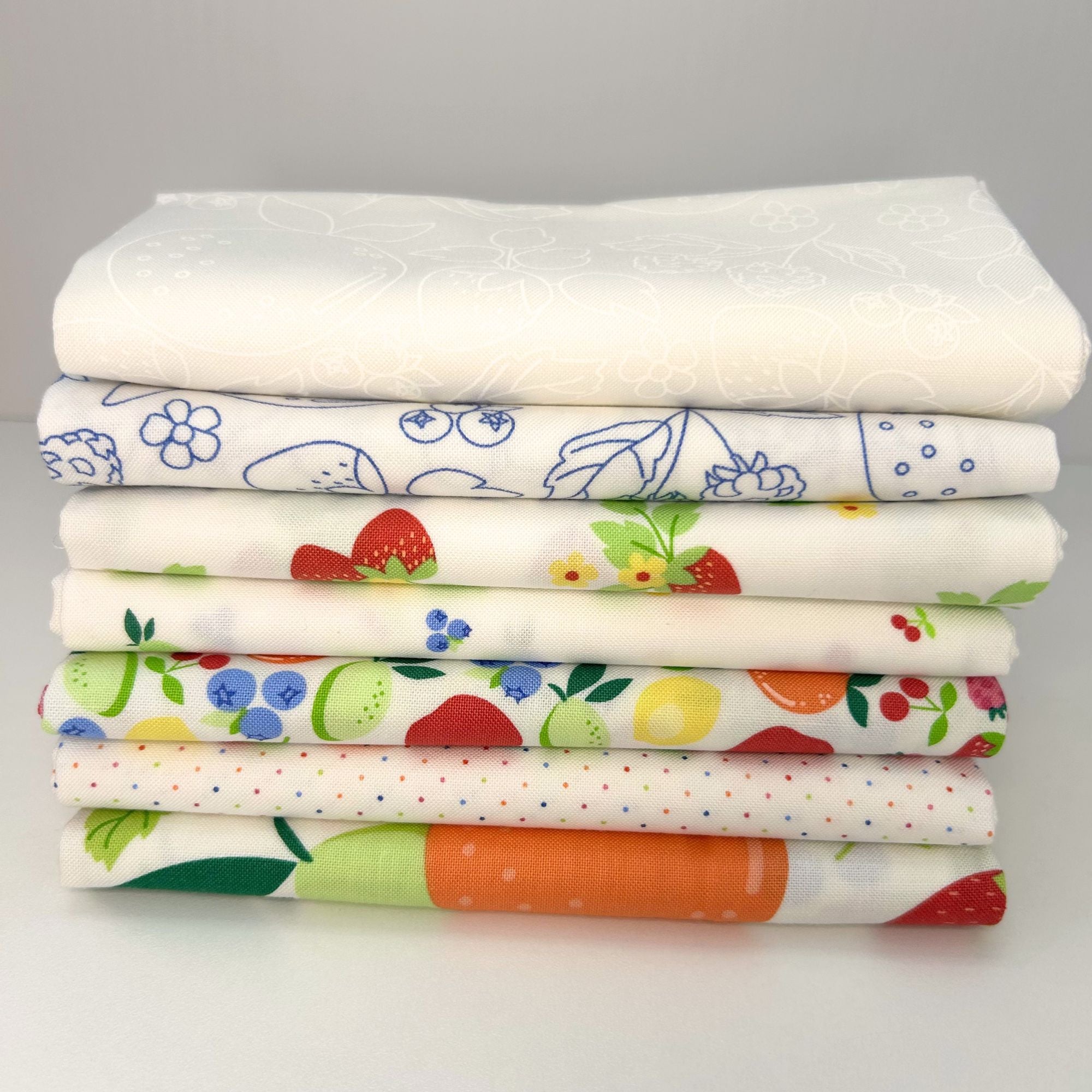 Fruit Salad Custom Fat Quarter Bundle Off White by Corey Yoder for Moda Fabrics | 7 FQs | Curated Bundle