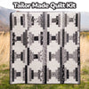 PRESALE Tailor Made Custom Quilt Kit With Ink & Ivory by the RBD Designers | Quilt Size 64 1/2" x 64 1'2" (FREE PATTERN)