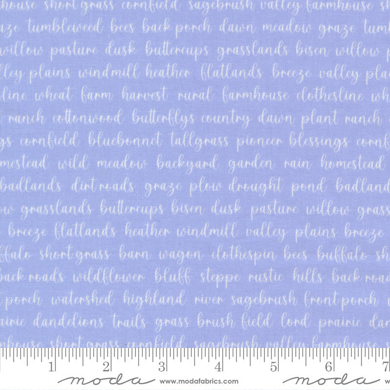Pastel Prairie Words Sky Yardage by My Sew Quilty Life for Moda Fabrics | 31784 21