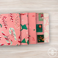 Tiny Christmas Custom Fat Quarter Bundle Pink by Lizzy House for Moda Fabrics | 5 Fat Quarters