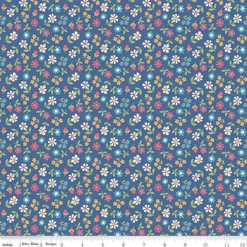 Mercantile Denim Rememberance Yardage by Lori Holt for Riley Blake Designs |C14394 DENIM