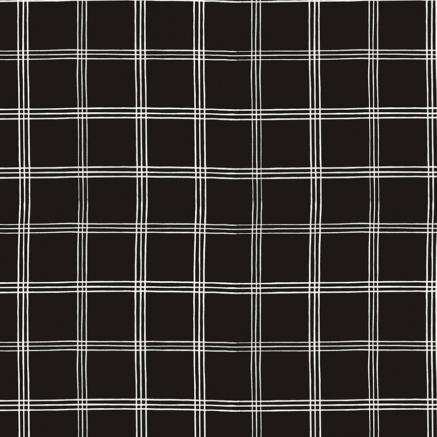 PRESALE Moonlit Trellis Grid Black Yardage by My Mind's Eye for Riley Blake Designs | C18215-BLACK