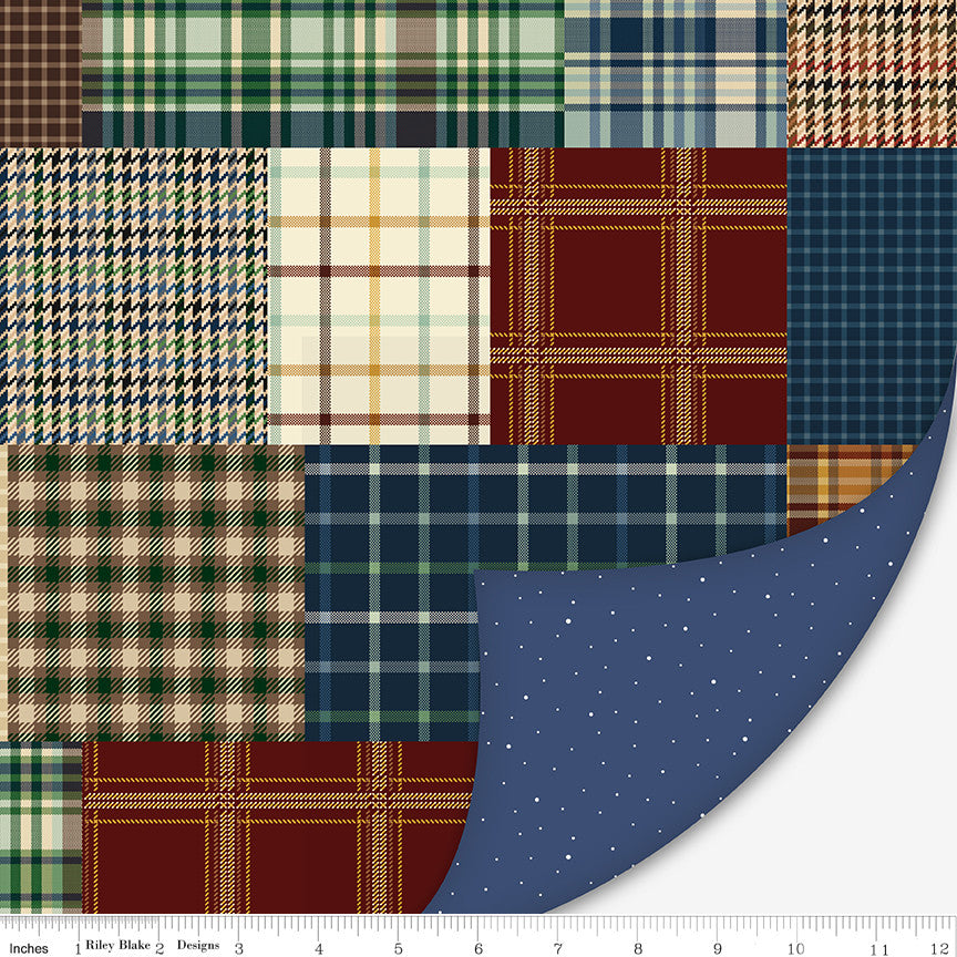PRESALE Double Lush Velvet Plaid-Venture Club Yardage from Riley Blake Designs | Double Sided 58/60" | LV17367