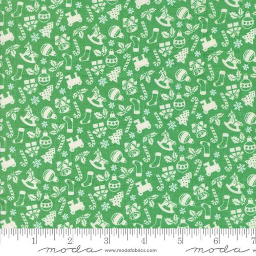 Kitty Christmas Holly Toy Box Yardage by Urban Chiks for Moda Fabrics | 31202 15 | Cut Options