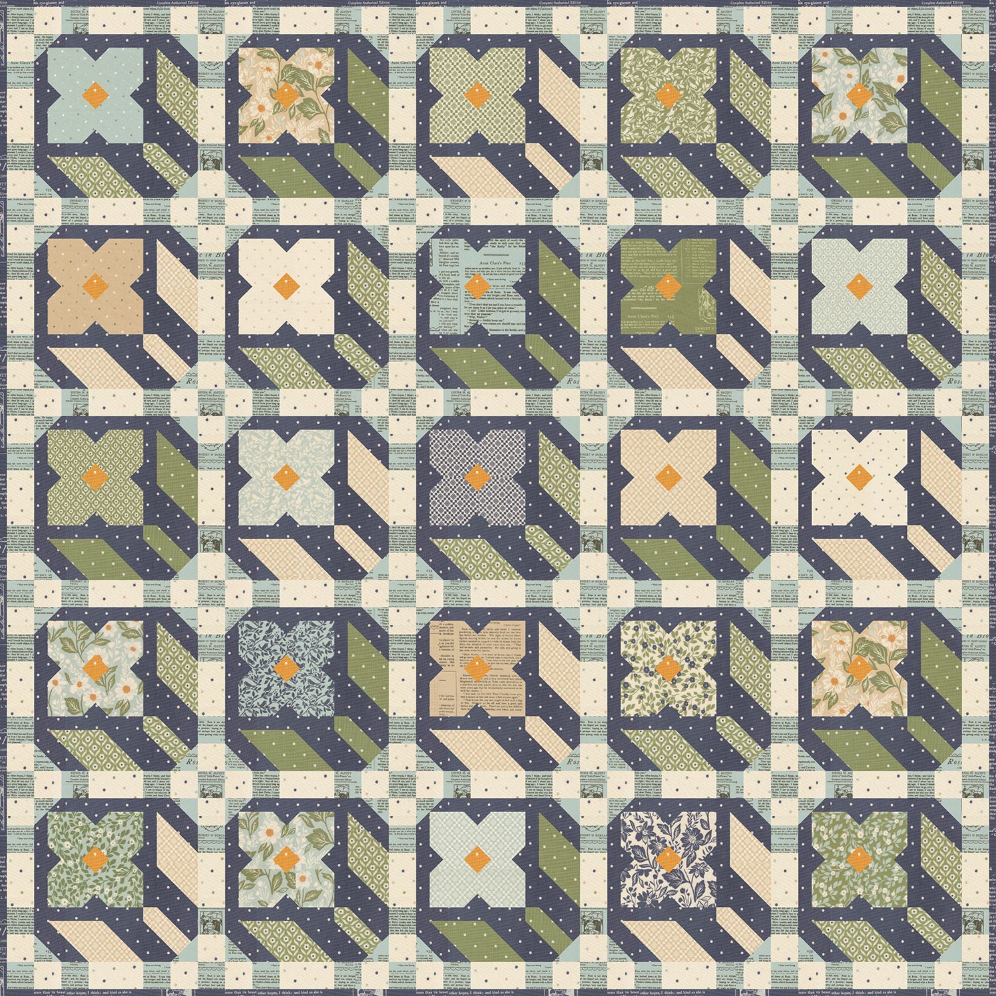 PRESALE Flower Press Custom Quilt Kit With True Love by Lella Boutique for Moda Fabrics | Quilt Size 72 1/2” x 72 1/2”