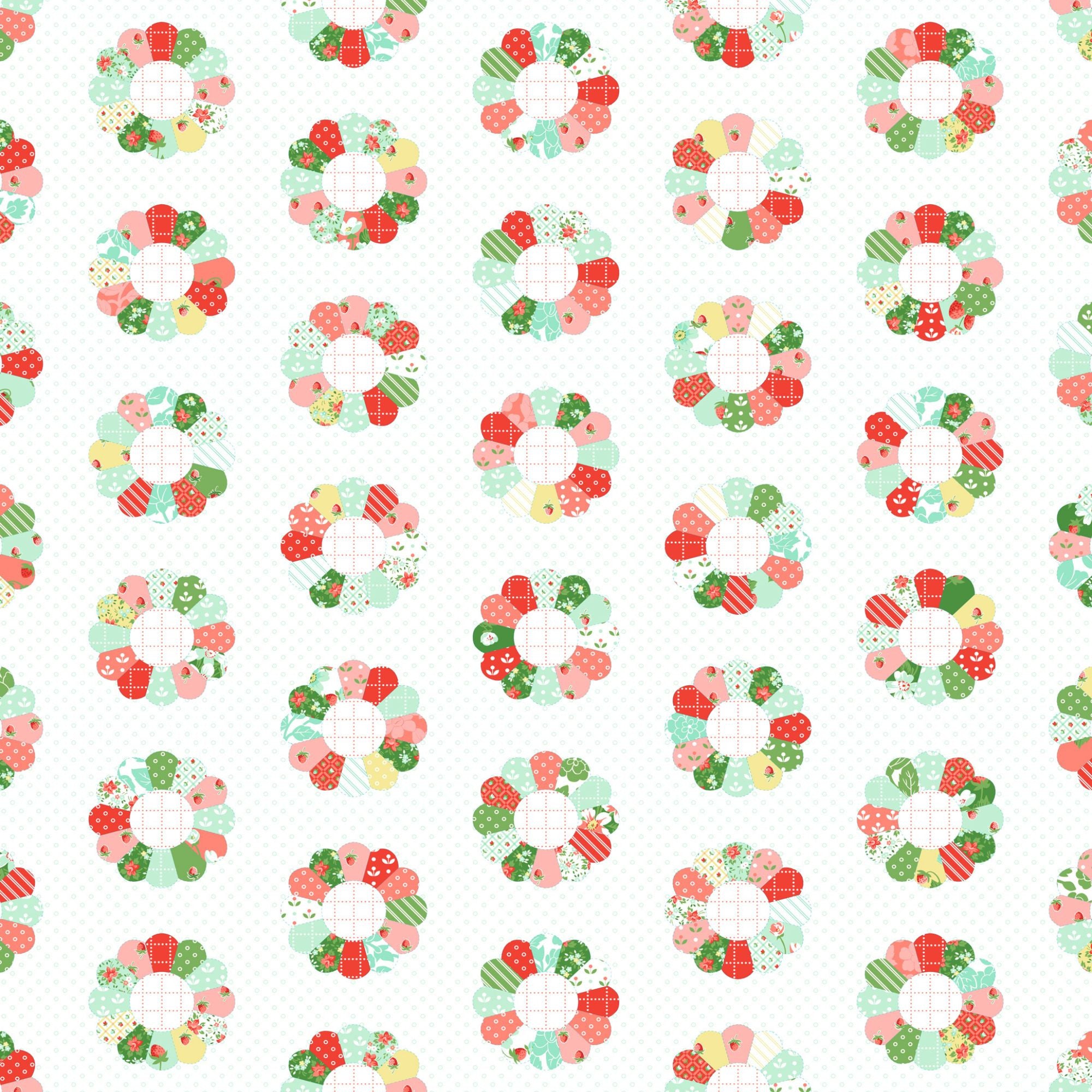 PRESALE Bloomsberry Bloom Patchwork Cheater Multi 60" Wide Yardage by Camille Roskelley for Moda Fabrics | 55359 11