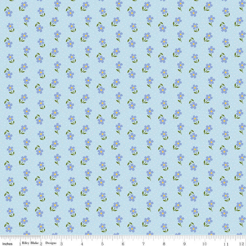 Little Darlin' Ditsy Blue Yardage by the RBD Designers for Riley Blake Designs | C16975-BLUE