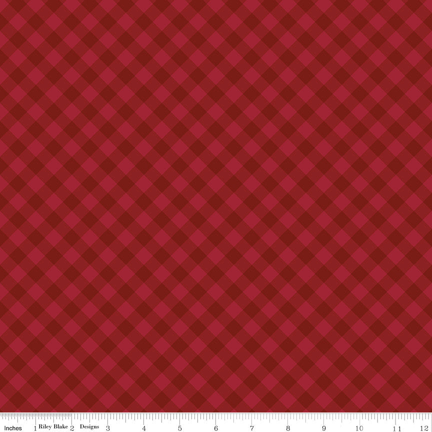 Christmas Time Plaid Red Yardage by Dani Mogstad for Riley Blake Designs | C17824-RED