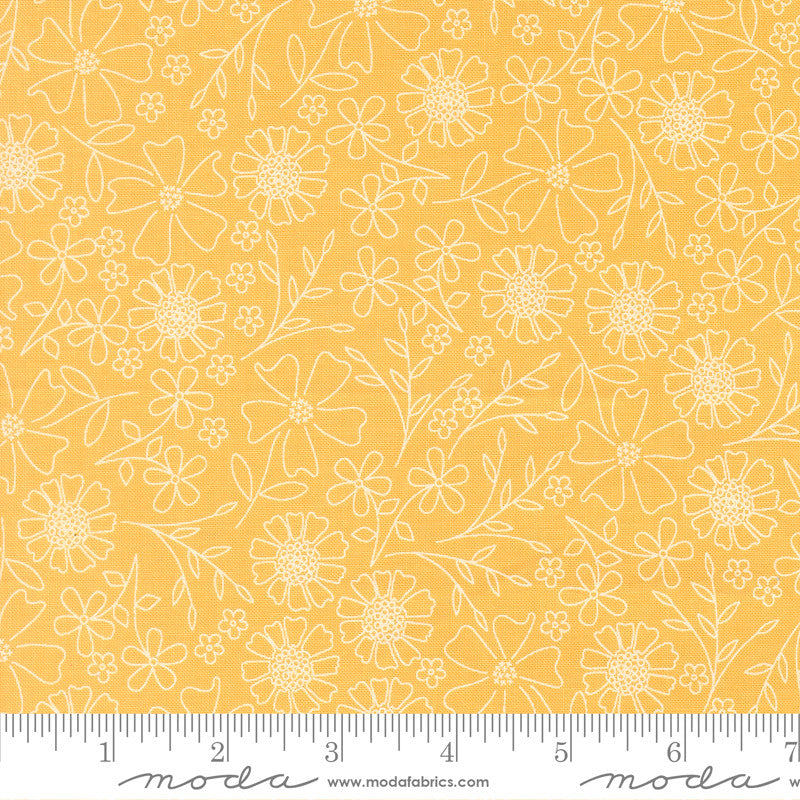 PRESALE In The Garden Garden Sketch Goldenrod Yardage by Corey Yoder for Moda Fabrics| 29231 38