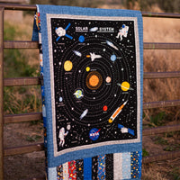 PRESALE Solar System Explorer Quilt Kit | Reach for the Stars Nasa for Riley Blake Designs | Quilt Size is 63 1/2" x 72 1/2" | FREE PATTERN