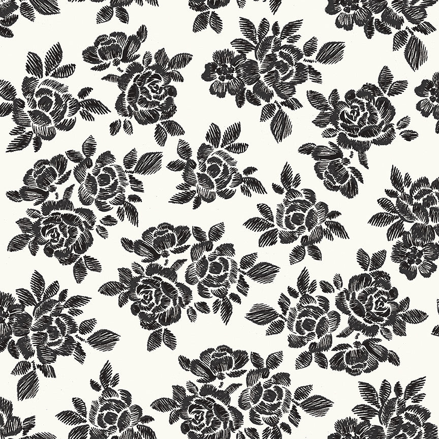 PRESALE Moonlit Trellis Roses Cloud Yardage by My Mind's Eye for Riley Blake Designs | C18210-CLOUD