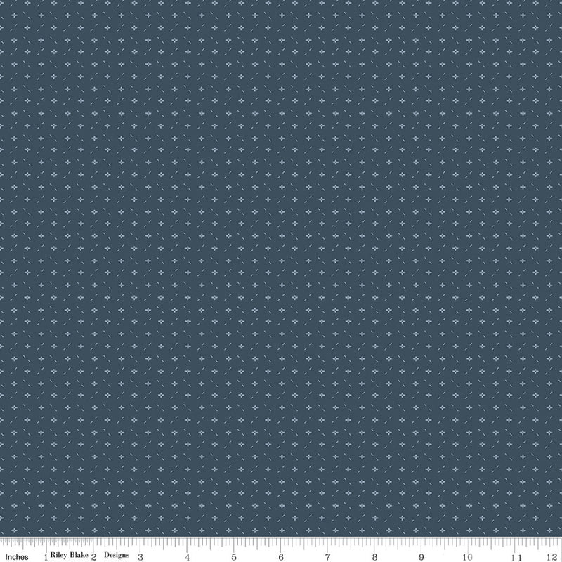 PRESALE Ivy Reese Ditsy Navy Yardage by Deena Rutter for Riley Blake Designs | C16606-NAVY