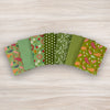 Raspberry Summer Green Colorway Custom Fat Quarter Bundle by Sherri & Chelsi for Moda Fabrics | Curated Bundle 7 Fat Quarters