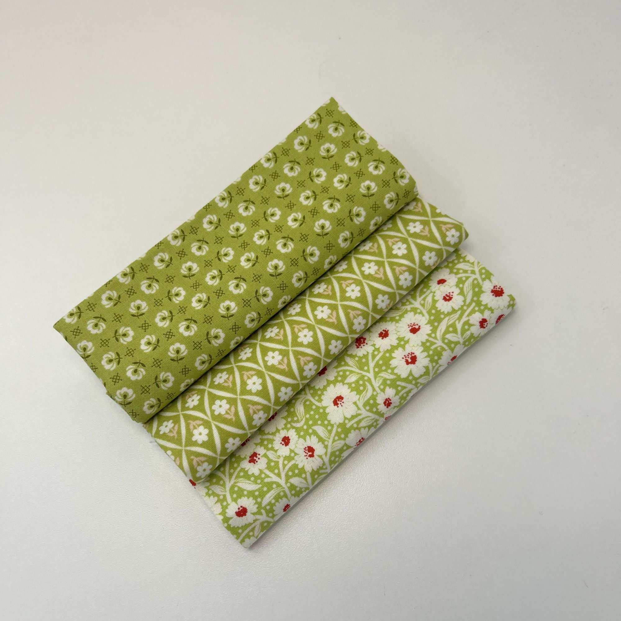 Rosie Custom Fat Quarter Bundle Green by Fig Tree & Co for Moda Fabrics | 3 FQs | Curated Bundle