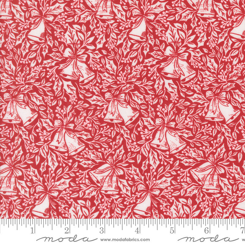 PRESALE Berry And Pine Bell Song Cranberry Yardage by Lella Boutique for Moda Fabrics | 5242 14