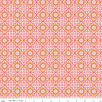 Piece & Plenty Cheerful Coral Yardage by Lori Holt of Bee in my Bonnet | 5 Yard Cut | C15882-CORAL