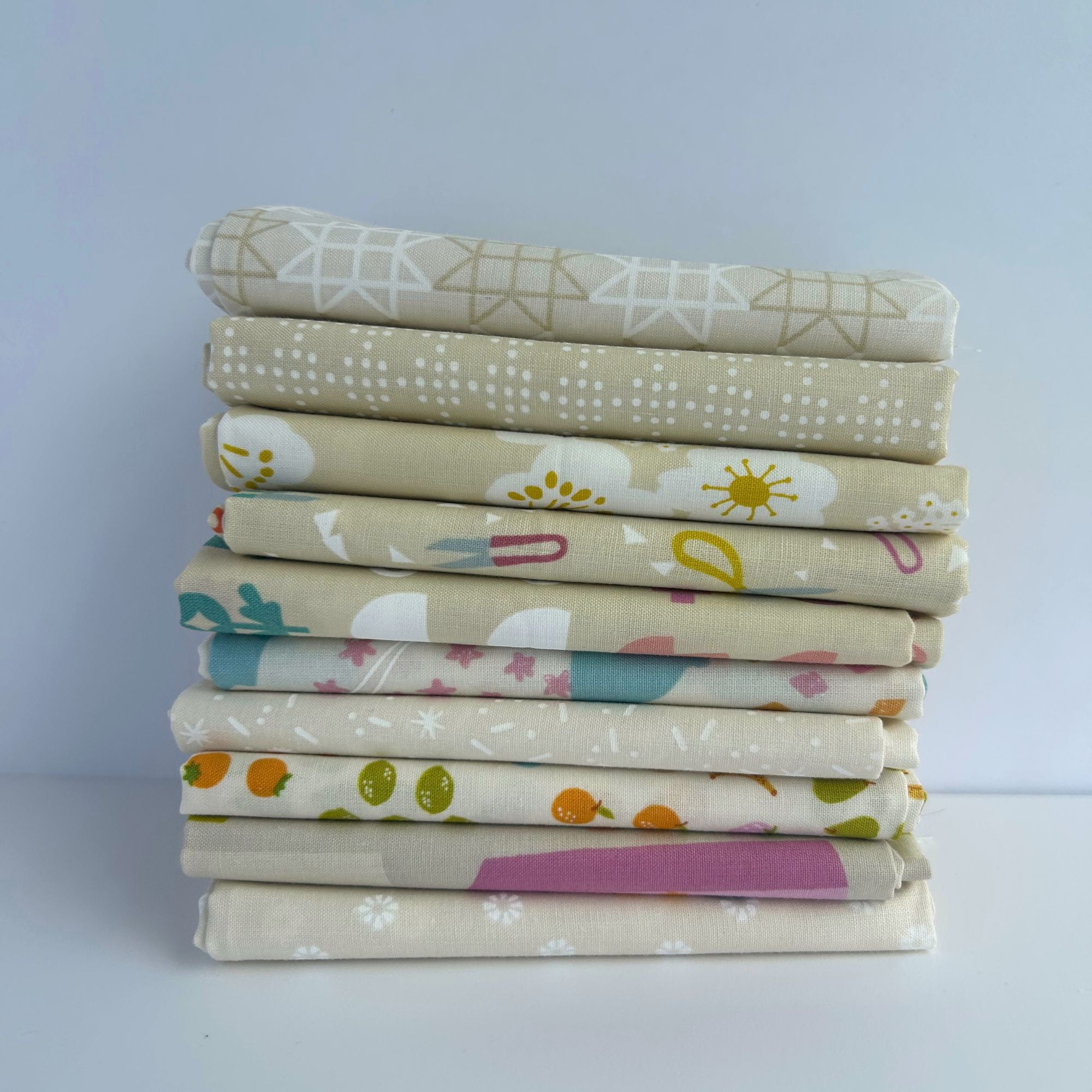 Ruby Star Fat Quarter Bundle Low Volume | Ruby Star Society |10 Fat Quarters | Curated Bundle