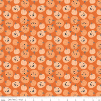 Frank and Friends Pumpkins Orange Yardage by My Mind's Eye for Riley Blake Designs | C17472-ORANGE