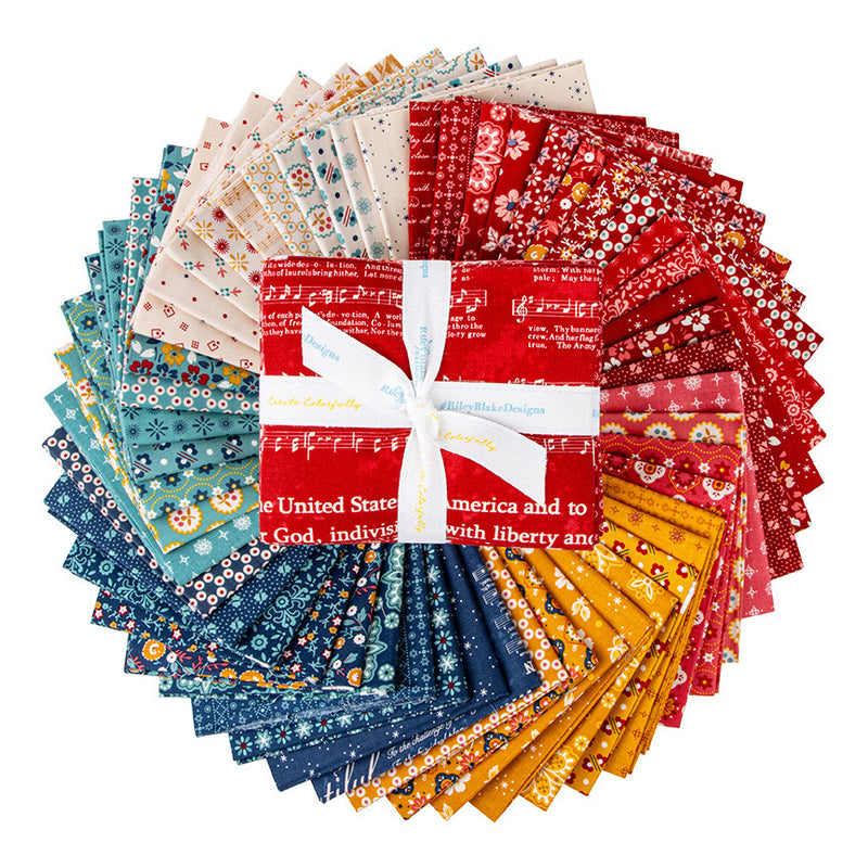 PRESALE Americana Fat Quarter Bundle by Lori Holt of Bee in My Bonnet | 52 Precut Fat Quarters | FQ-16080-52