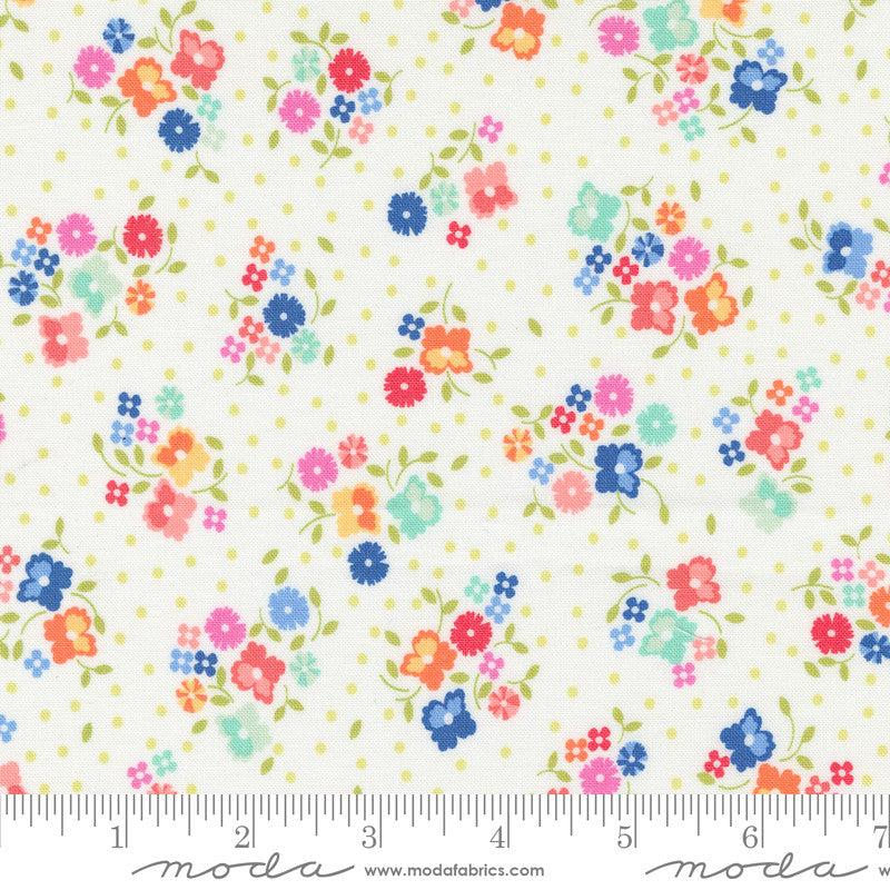 Cali & Co Flower Dot Cloud Multi Yardage by Corey Yoder for Moda Fabrics | 29190 11