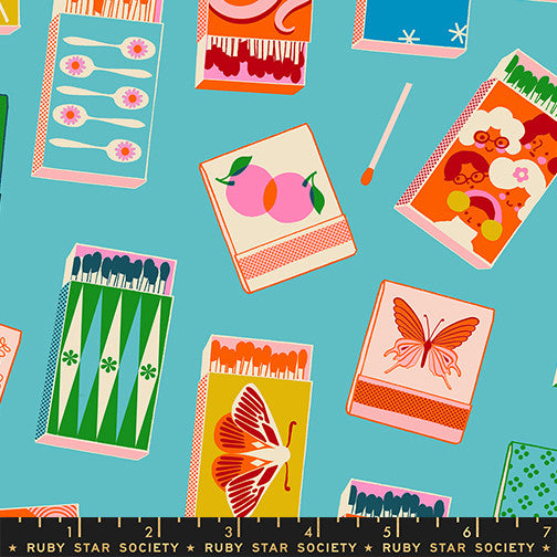 PRESALE Trinketry Matchmaker Turquoise Yardage by Melody Miller for Ruby Star Society | RS0109 18