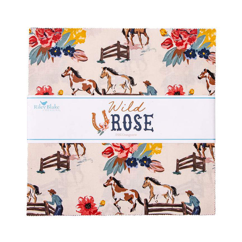 Wild Rose 10" Stacker by Riley Blake Designs | Precut Fabric Bundle | 10-14040-42