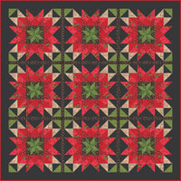 PRESALE Holiday Flora Custom Quilt Kit With Holiday Cheer by Stacy Iest Hsu | 62 1/4” x 62 1/4” (Dark Version)