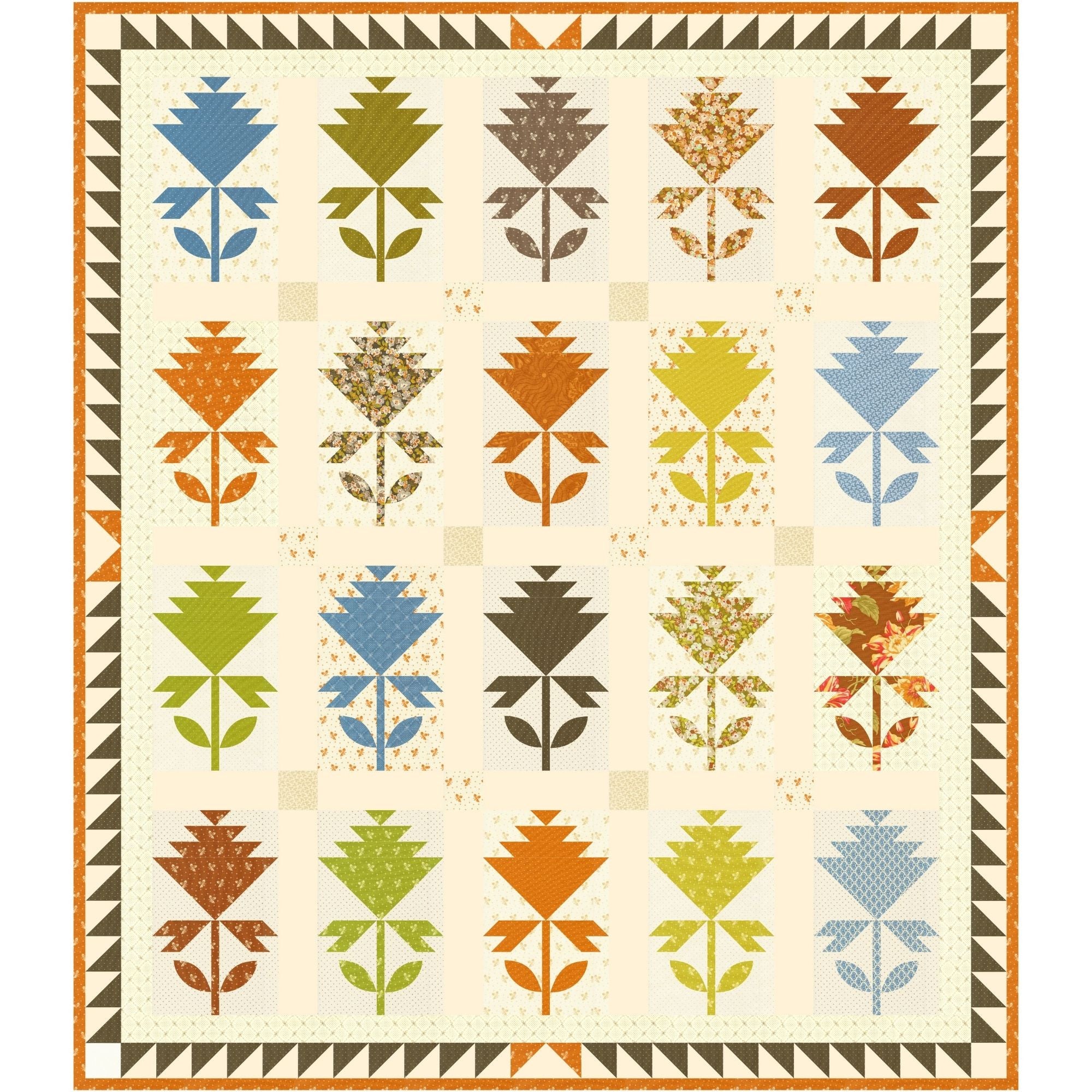 PRESALE Plough and Harvest Custom Quilt Kit | Butternut and Sage by Fig Tree & Co for Moda Fabrics | Quilt Size 62” x 72 1/2”