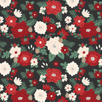 PRESALE Evergreen Wishes Main Black Yardage by Traci Reed for Riley Blake Designs | C17810-BLACK