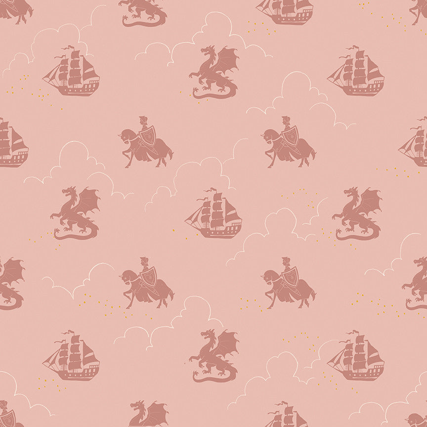 PRESALE Story Land In the Knight Rose Yardage by Sarah Jane for Riley Blake Designs | C18304-ROSE