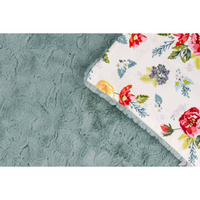 Floral Minky Blanket by Dreamy Blankets  | Bellissimo Gardens | Premium Soft Minky Blanket | Blanket Size 60" x 72"