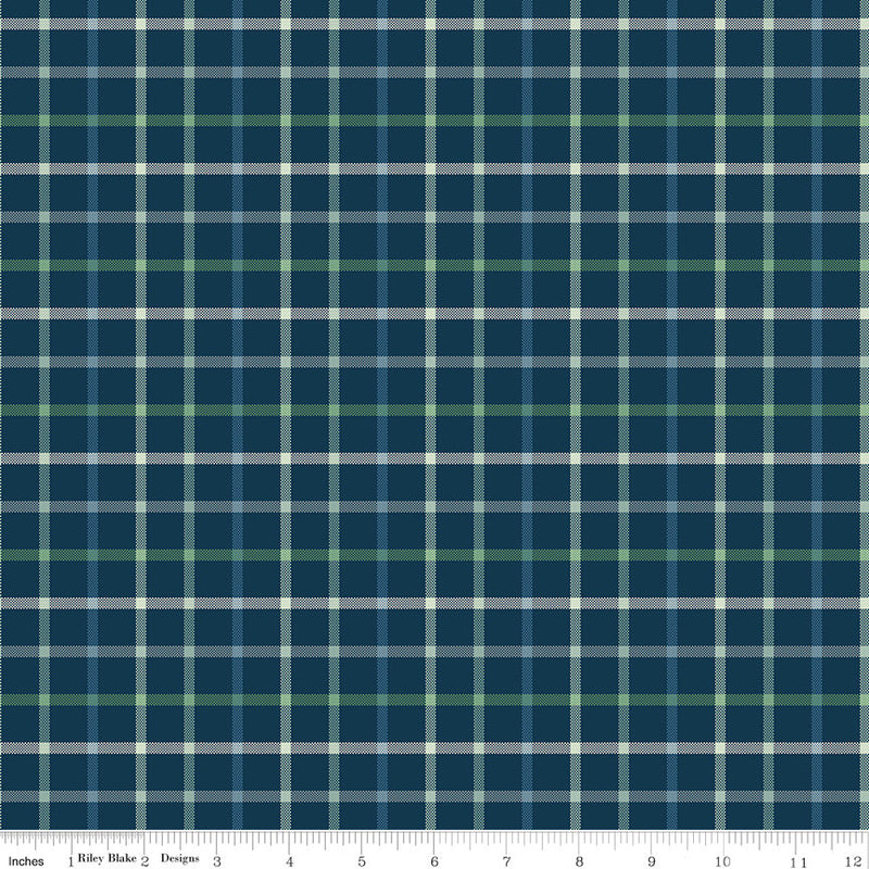 Plaid-Venture Club Camper Navy Yardage by The RBD Designers for Riley Blake Designs | C17047-NAVY
