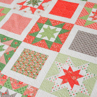 PRESALE Poinsettia Stars BOM Custom Quilt Kit With Poinsettia and Pear by Sherri & Chelsi | Quilt Size 59 1/2” x 74 1/2”