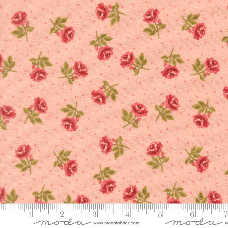 PRESALE Je T'aime Roses Are Red Blush Yardage by Stacy Iest Hsu for Moda Fabrics | 20995 12