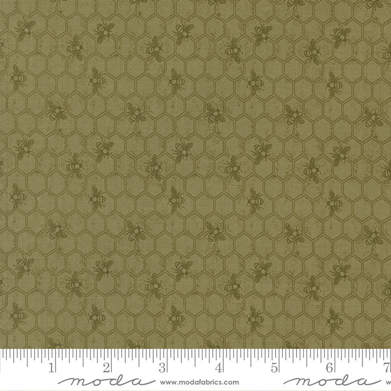 PRESALE Wild Honey Honeycomb Fern Yardage by Lella Boutique for Moda Fabrics | 5253 15