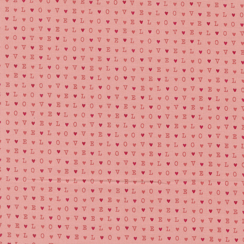 PRESALE Love Blooms LOVE Text and Words Blush Yardage by Lella Boutique for Moda Fabrics | 5225 14